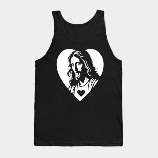 Jesus in my heart Jesus Silhouette Tank Top